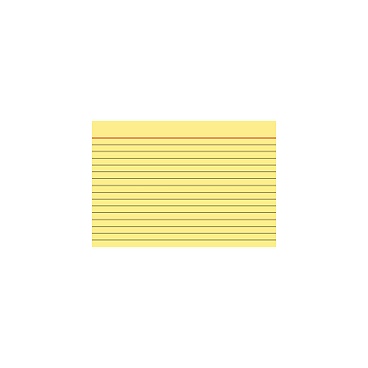Карточки для картотеки Brunnen, линейка, 190 гр/м2, А7, 100 штук Желтый - 17